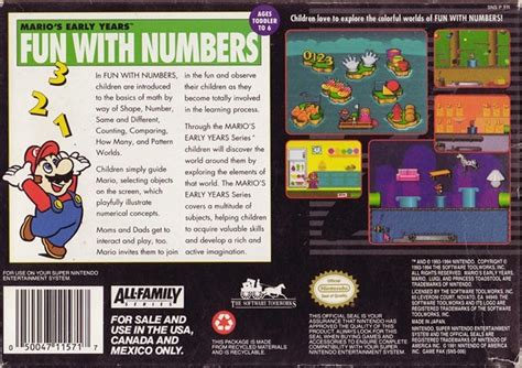 Marios Early Years Fun With Numbers Box Shot For Super Nintendo