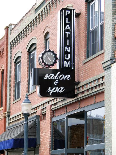 platinum salon spa neon sign livingston tn town square flickr