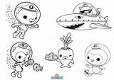 Octonauts Wonder Colorier Underwater Expeditions Coloriages Octopod Tunip Medic sketch template