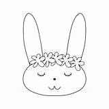Bunny Leafs sketch template