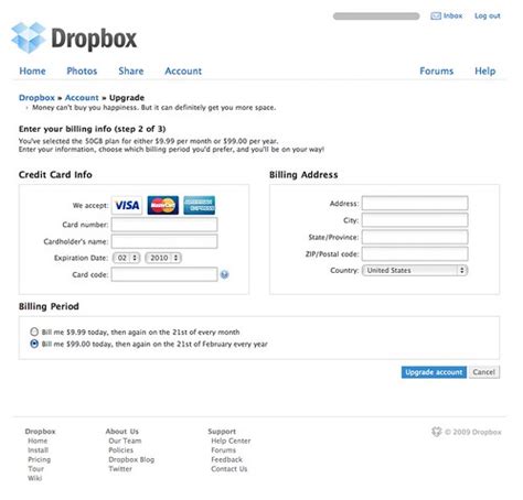 dropbox upgrade account secure backup sync  sharin flickr