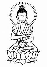 Buddha Coloring Buddhist Clipart Edupics Pages Printable Large Comments sketch template