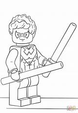 Coloring Lego Nightwing Pages Printable sketch template