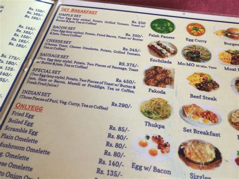 nepalese food  menu  pictures