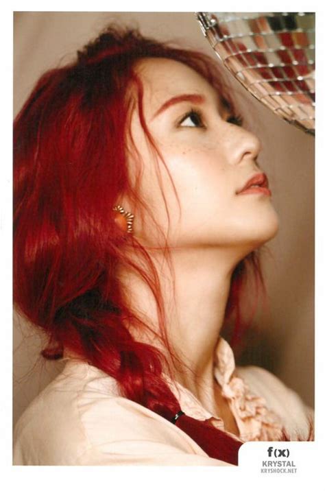 Fx Krystal Red Hair Trintas In 2019 Krystal Jung