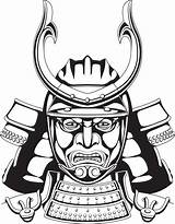 Samurai Warrior Helmet sketch template