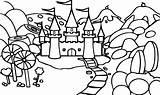 Coloring Candy Pages Candyland Castle Land Kids Printable Color Printables Print Sheets Theme Activity Mcoloring sketch template
