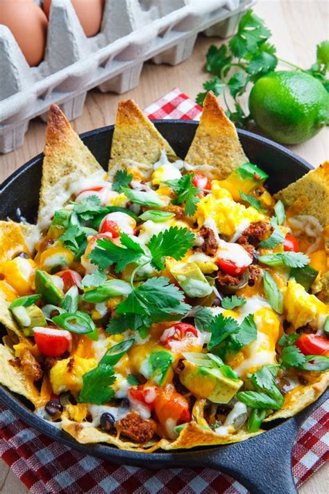 chorizo  egg breakfast nachos recipe  closet cooking