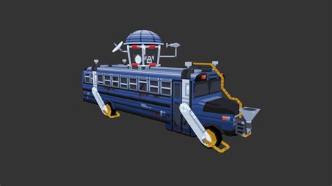 lowpoly fortnite battle bus  model  theteaguns bb sketchfab