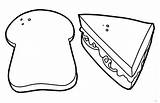 Coloring Bread Sandwich Pages Toast Slice Slices Kids Drawing Healthy Recipes Food Getdrawings Template Sheet Choose Board sketch template