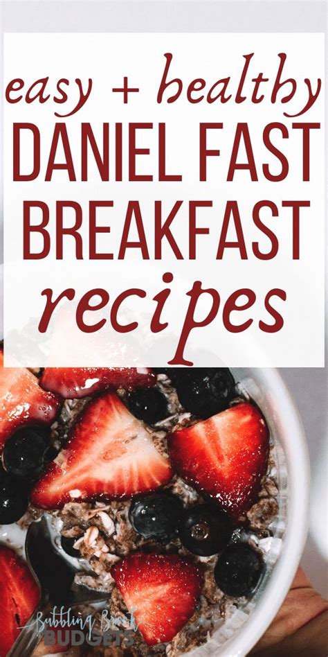 list  daniel fast breakfast recipes ideas rujukan kuliner