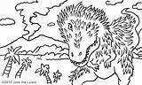 Coloring Pages Feathers True Colors Animal Prehistoric Dinosaurs Lizard sketch template