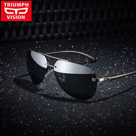 Triumph Vision Polarized Pilot Men Sunglasses Black
