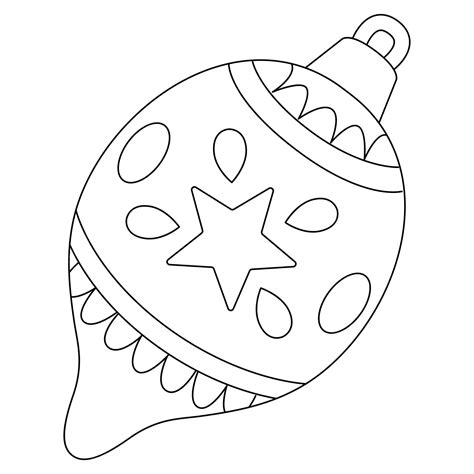 premium vector christmas ornament isolated coloring page