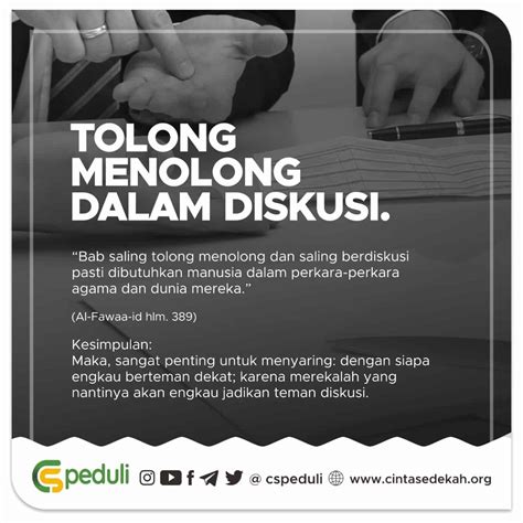 tolong menolong  diskusi yayasan cinta sedekah