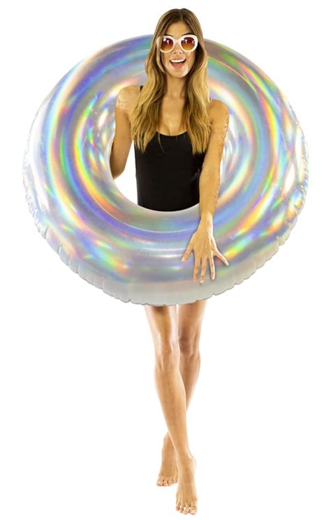 holographic inflatable pool tube holographic pool floats popsugar love and sex photo 4