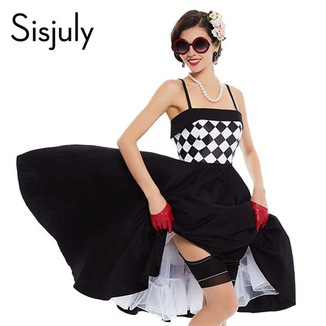 sisjuly women vintage dress strapless plaid patchwork