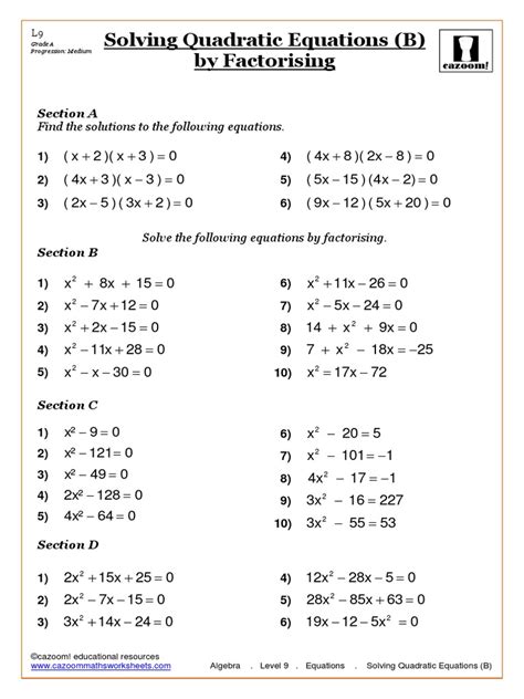 algebra equations solving quadratic equations bpdf equations algebra