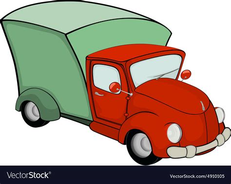 delivery truck cartoon royalty  vector image