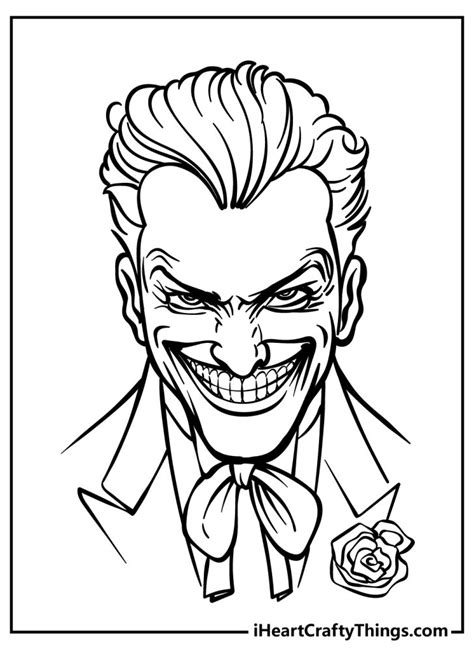 joker coloring pages   printables