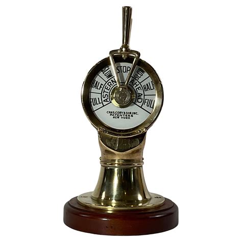 solid brass ships engine order telegraph by durkee marine at 1stdibs