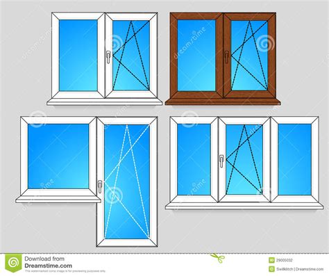 set  window templates stock vector illustration  craft