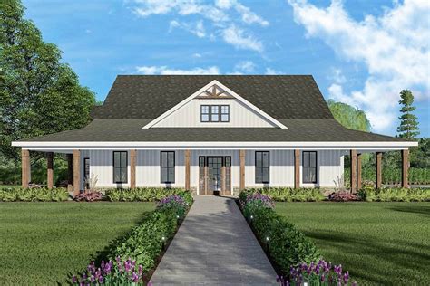exclusive ranch home plan  wrap  porch  architectural designs house plans