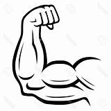 Arm Vector Strong Getdrawings Icon sketch template