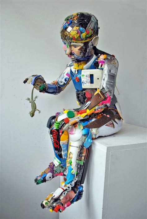 recycle amazing junk art sculptures   everyday waste