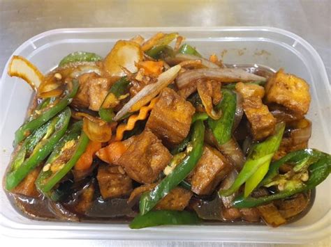 pad prik sod chicken beef  tofu junjira restaurant takeaway