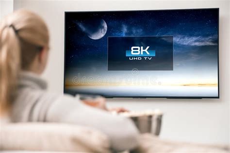 Tv Ultra Hd 8k Television Resolution Technology Stock