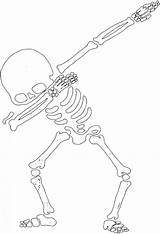 Skeleton Dabbing Dab Clipartspub sketch template