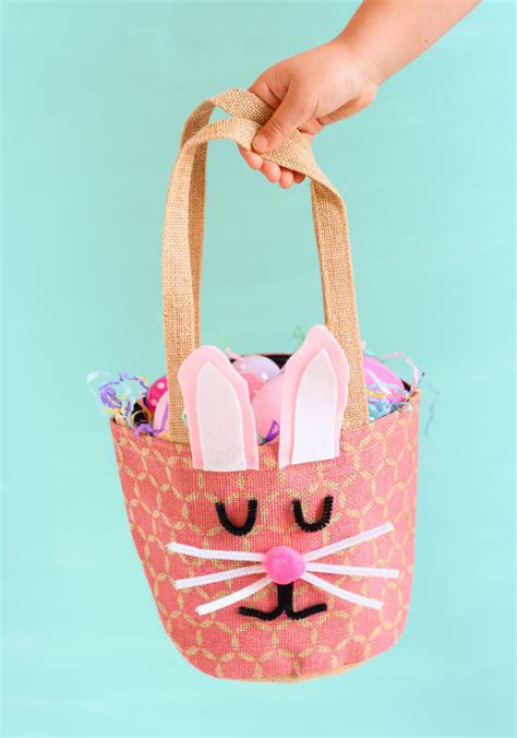 simple diy bunny easter basket design improvised