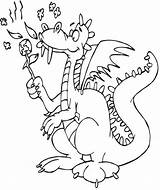 Dragon Breathing Coloringhome Drachen Malbilder Fk sketch template
