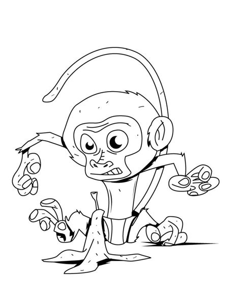 blog creation animal monkey  baby monkey coloring pages kids