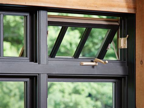 awning window  hinged   top  opens outward   frame place