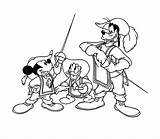 Coloring Pages Musketeers Three Mickey Musketeer Mouse Goofy Donald Cartoons Popular Print Coloringpages1001 Coloringhome Color sketch template