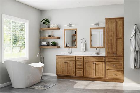 trend alert light wood bathroom vanities cedar creek cabinets