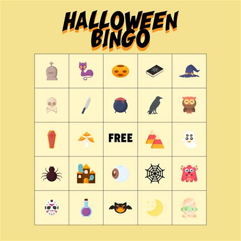 preschool printable halloween bingo cards