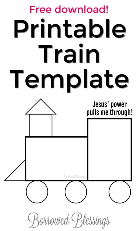 printable train templates   decorations