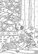 Geisha Giappone Japonais Takehisa Yumeji Adulti Malbuch Erwachsene Coloriages Adultes 1884 1934 Artiste Réalisé Représentant Justcolor sketch template