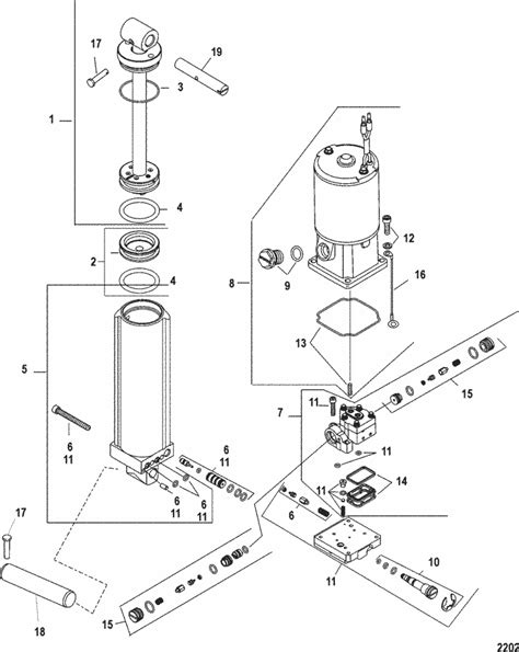 mercury marine  hp efi  cylinder  stroke jet power trim parts