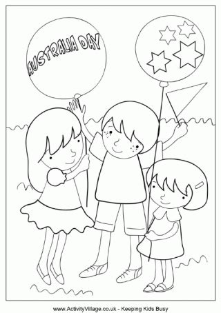 australia day colouring pages