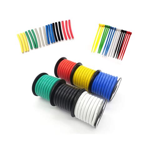 wire  gauge stranded wire kit silicone hook  wire ft   colors flexible  awg
