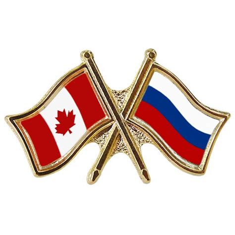 canada russia crossed pin crossed flag pin friendship pin