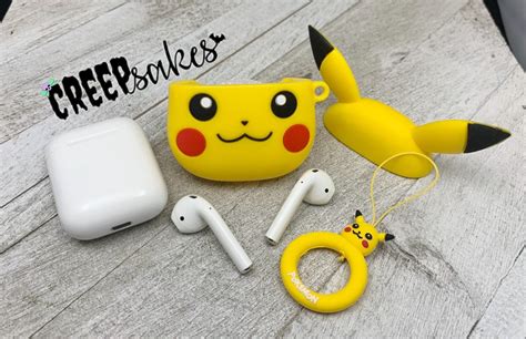 yellow pikachu inspired airpod case airpod case generation  etsy