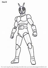 Rider Kamen Drawing Draw Step Tutorials Drawings Drawingtutorials101 Anime Getdrawings sketch template