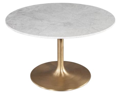 massgefertigter moderner runder tisch mit steinplatte und tulpenfuss aus
