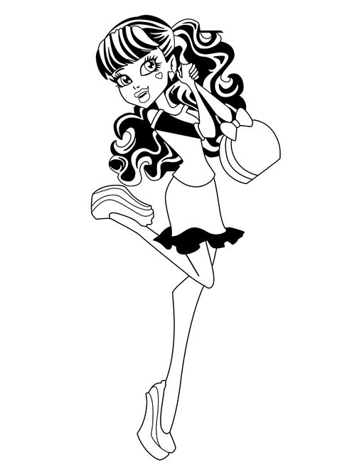 draculaura monster high coloring pages  kids printable