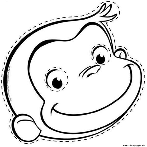 curious george   kids freec coloring page printable